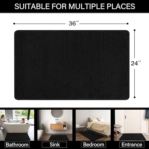 Luxury Bathroom Rug Shaggy Bath Mat 24 x 36 Inch