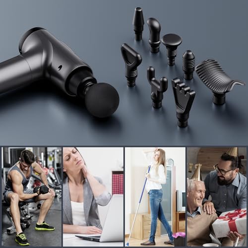 Massage Gun Deep Tissue 30 Speeds 9 Attachments Handheld