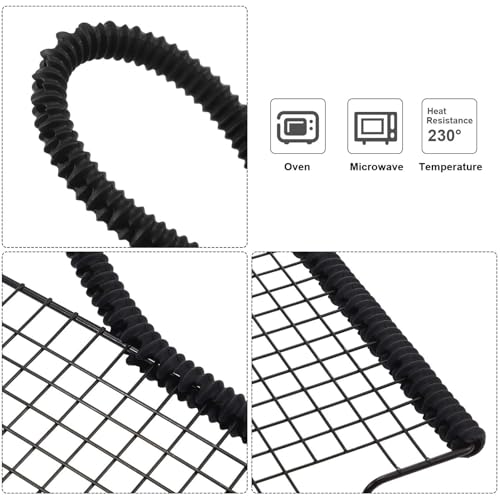 8 Pack Oven Rack Protectors 14 Inches Silicone Bottom Protector Liner Oven Rack Shields Heat Resistant Edge Shields Cover Against Burns and Scars