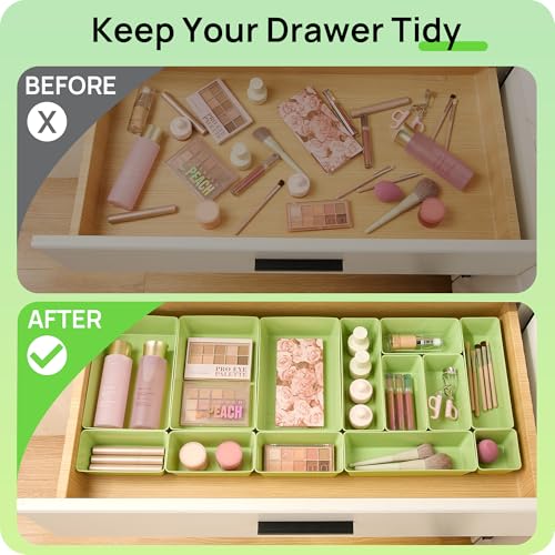 25 Pack Plastic Drawer Organizers with Non (25 Count)
