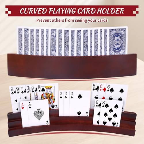 Playing Card Holders for Kids Adults Seniors (4 Count)