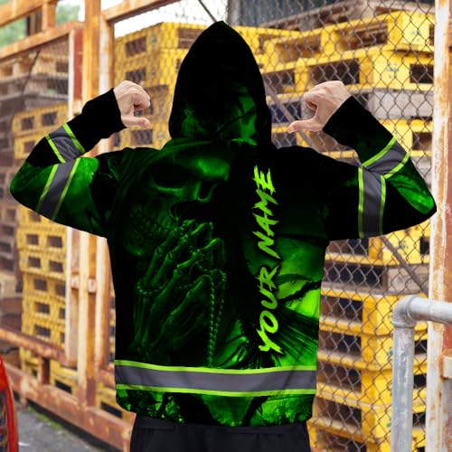 Hi Vis Reflective Zip Up Hoodie