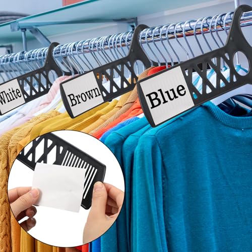1 Pcs Large Closet Dividers and White Blank Cards 18 Inch Clothing Rack Size Dividers for Hanging Clothes