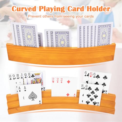 Curved Playing Card Holders for Kids Adults Seniors (2 Count)