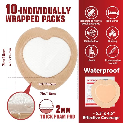 Sacral Silicone Foam Dressing 7" x 7" (10 Count)