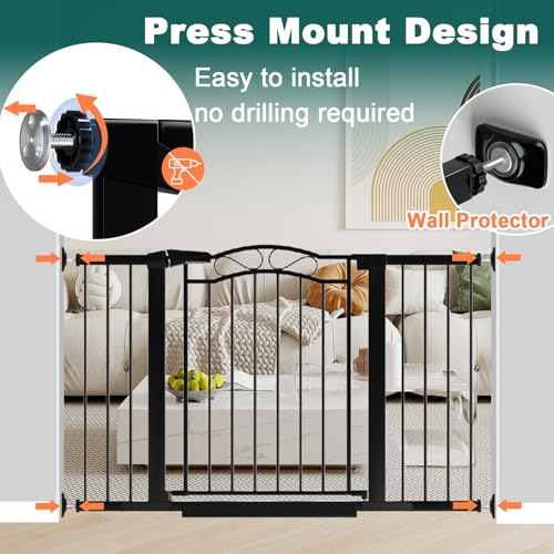 68.2" 70.8" Extra Wide Baby Gate with Door