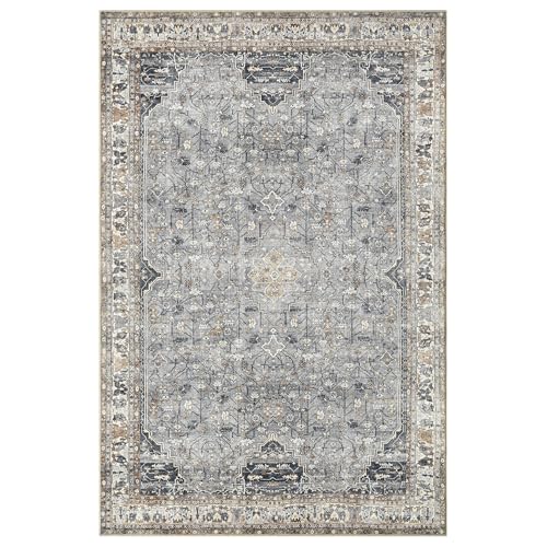 10x14 Rug Machine Washable Area Rug with Non
