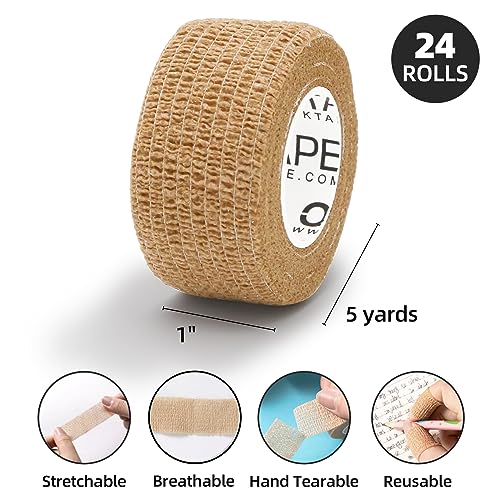 Self Adherent Cohesive Bandages Wrap 24Packs 1" x 5 Yards (24 Count)
