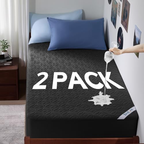 2 Pack Waterproof Mattress Protector Twin XL (2 Count)
