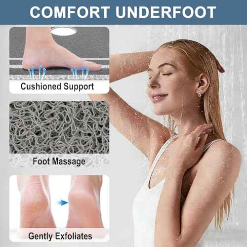 Square Shower Mat Non Slip