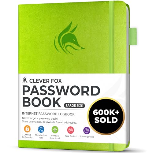 Password Book with Alphabetical Tabs