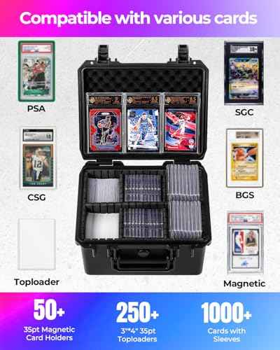 Card Cases for Sport Trading Graded Card Holder IP67 Waterproof Storage Box