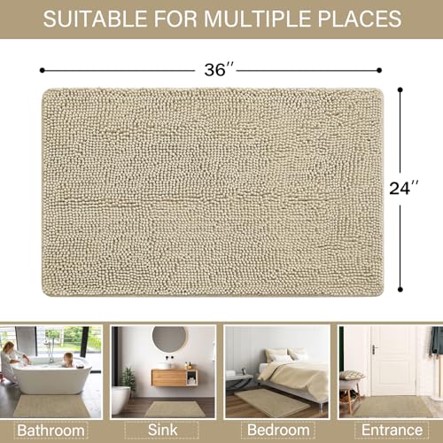 Luxury Bathroom Rug Shaggy Bath Mat 24 x 36 Inch