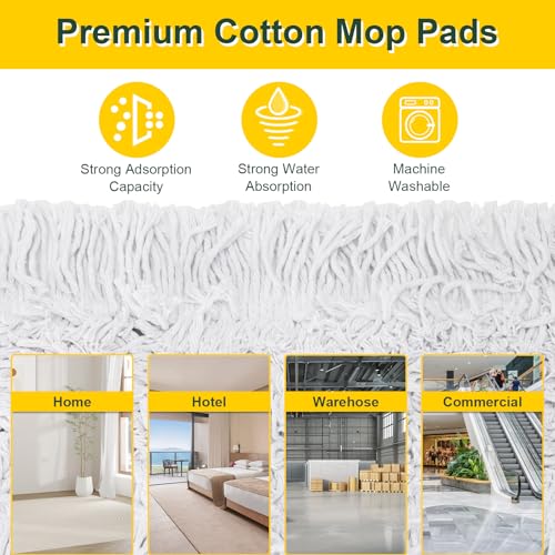 36" Commercial Dust Mop for Floor Cleaning with 1 Refill (2 Count)