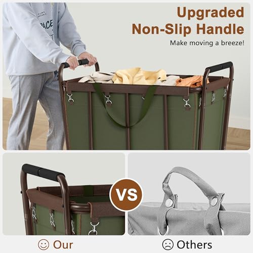 Large Laundry Cart with Wheels
