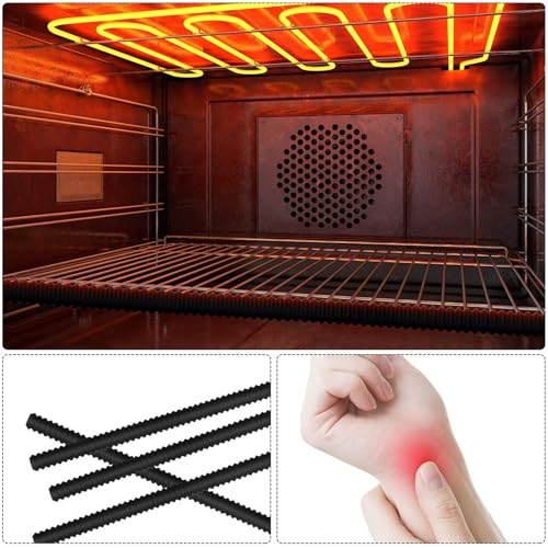 8 Pack Oven Rack Protectors 14 Inches Silicone Bottom Protector Liner Oven Rack Shields Heat Resistant Edge Shields Cover Against Burns and Scars