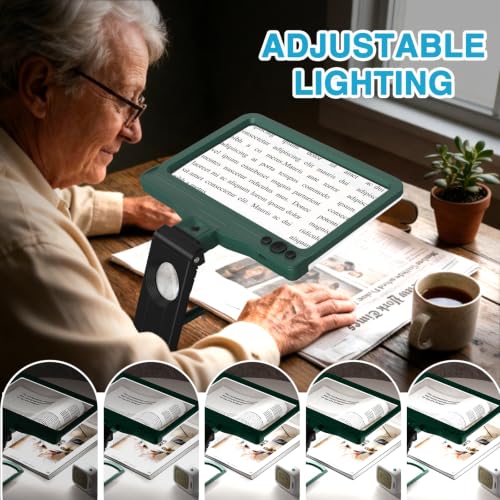 30X 6X Rechargeable Magnifying Glass for Reading
