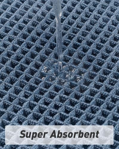 Upgraded Waffle Bath Mat Runner Absorbent Non Slip Bathroom Mat