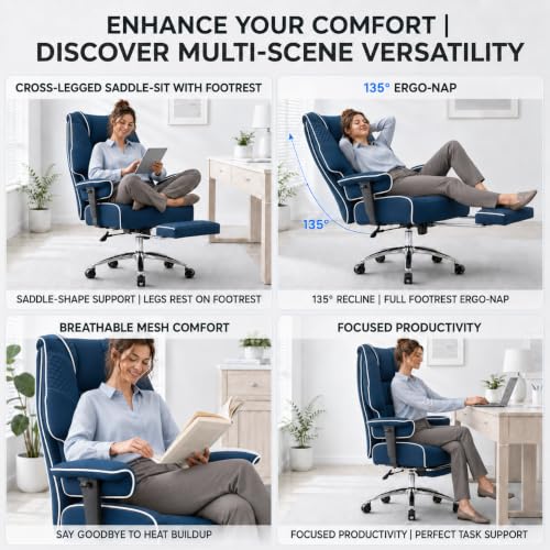DJ.Wang Big and Tall Office Chair 400lbs