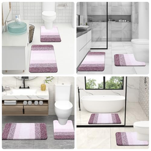 Micorfiber Bathroom Rug Set 2 Piece (4 Count)