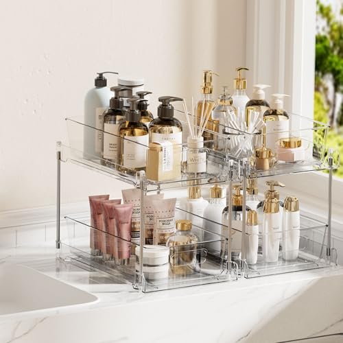 2 Pack Pull Out Bathroom Under Sink Organizer (2 Count)