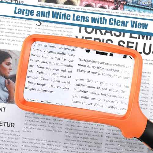 Folding Handheld Magnifying Glass with Light
