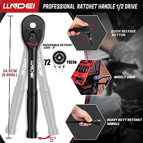 1 2" Impact Socket Wrench Set (49 Count)