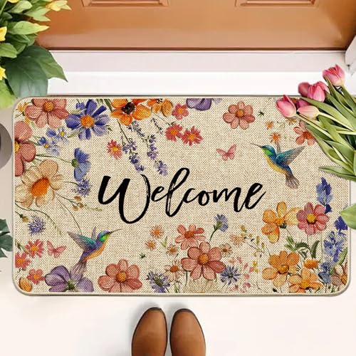 Wildflower Welcome Doormat 17"x29" (3.42 Sq Ft)