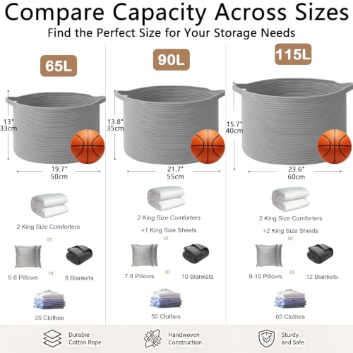 65L Large Blanket Basket