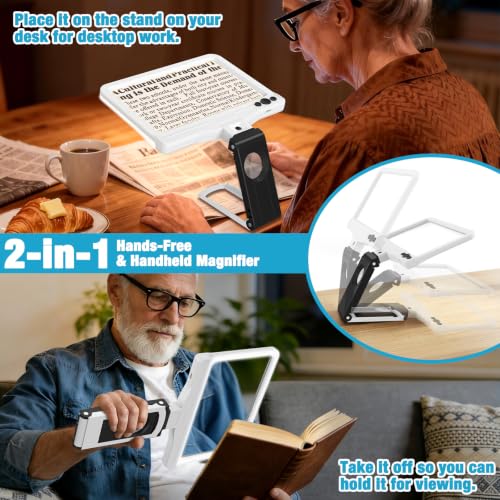 30X 6X Rechargeable Magnifying Glass for Reading