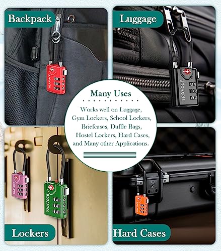 TSA Approved Luggage Locks (4 Count)