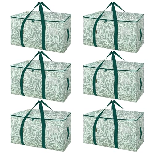 6 Pack Oversized Moving Bags with Reinforced Handles (6 Count)
