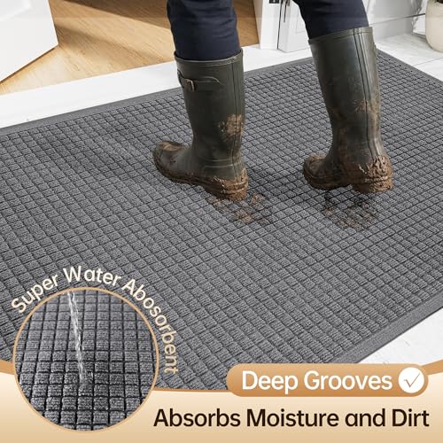 4'x6' Front Door Mat Indoor Outdoor Entrance Heavy Duty Waterproof (3.15 Sq Ft)