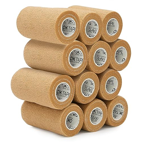 Self Adherent Cohesive Bandages Wrap 12Packs 3" x 5 Yards (12 Count)