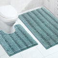 2 Piece Bathroom Rug Set with U