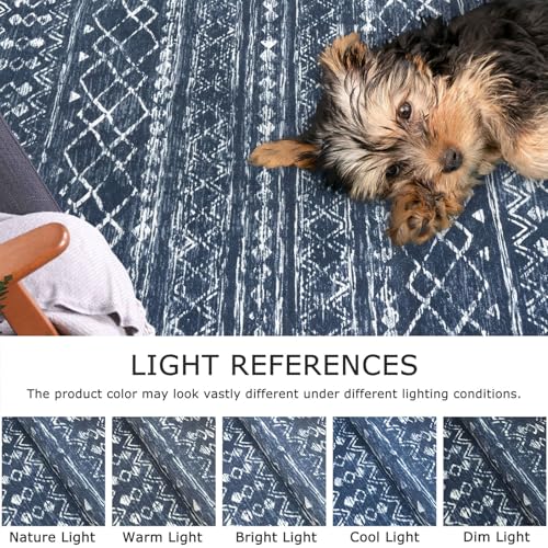 Area Rug 5x7 Navy Blue