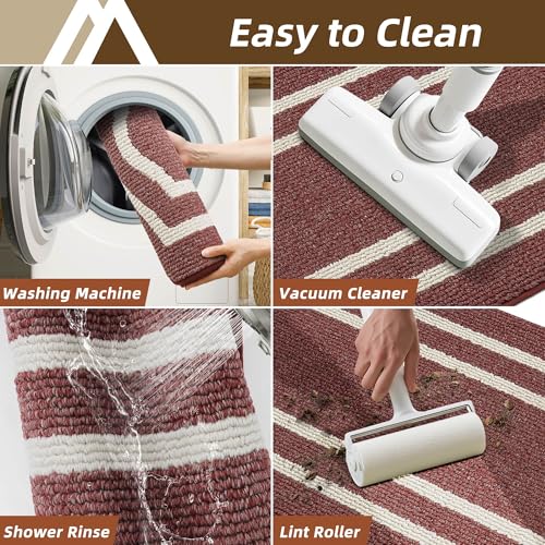 Long Kitchen Floor Mats and Rugs 2PCS Non Slip Washable