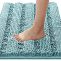 Bathroom Rugs Bath Rugs for Bathroom Non Slip Bath Mats Extra Thick Chenille Striped Rug 17" x 24" Absorbent Soft Shaggy Washable Dry Fast Bath Mats for Bath Room Floor