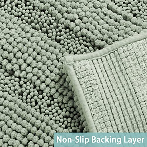 Luxury Chenille Bath Rug for Bathroom Rugs Extra Absorbent Bath Mat Non Slip Microfiber Shower Rug for Bathroom Microfiber Shaggy Carpet Rug Size