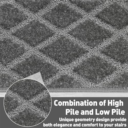 Carpet Stair Treads for Wooden Steps 8 x 30 Inch 14 pcs (23.4 Sq Ft)