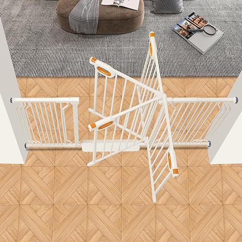66 to 75 Inch Extra Wide Baby Gate with Door for Stairs Doorways