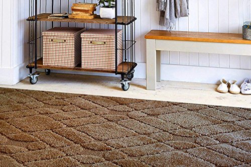 Custom Size Hallway Runner Rug Trellis Brown Color 31 inch Wide Select Your Length Non