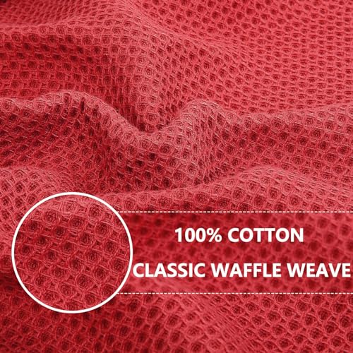 100% Cotton Waffle Weave Kitchen Dish Towels 6 (6 Count)