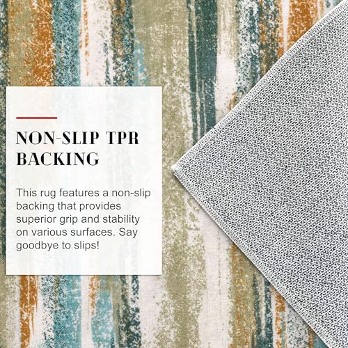 Abstract Washable Runners for Hallway 2x7 Runner Rug Non Slip Indoor (14 Sq Ft)