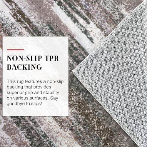 Abstract Washable Runners for Hallway 2.6x10 Runner Rug Non Slip