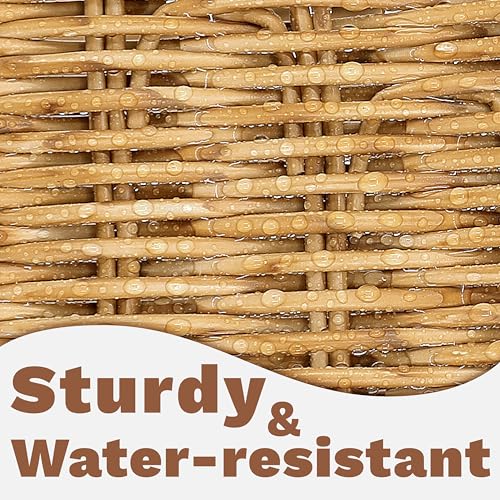 Wicker Basket With 3 Compartments