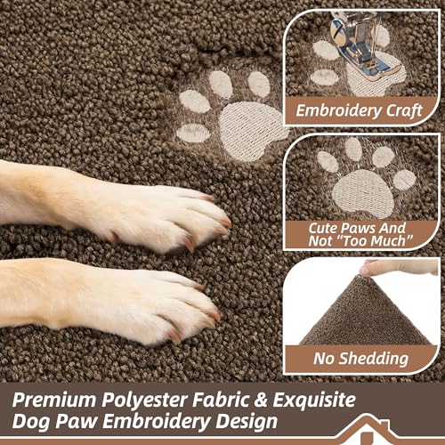 Dog Door Mat for Mud Paws Indoor Entrance (2.6664 Sq Ft)