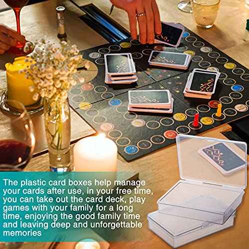15 Pcs Plastic Playing Card Cases Clear Deck Holders Gaming