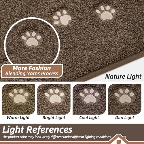 Dog Door Mat for Mud Paws Indoor Entrance (2.6664 Sq Ft)