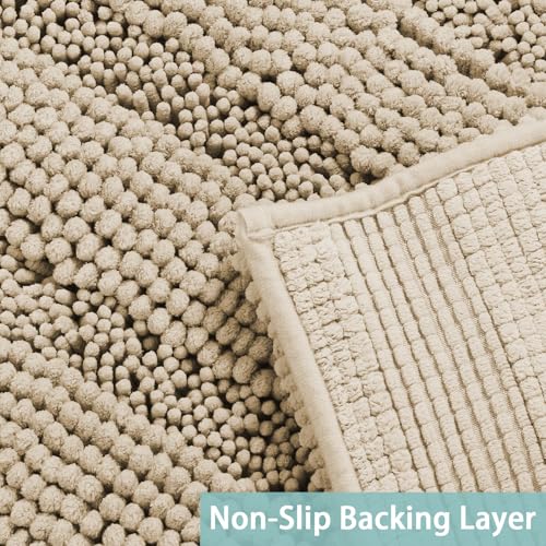 2 Piece Bathroom Rug Set with Toilet Mat (7.22 Sq Ft)